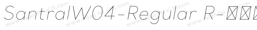 SantralW04-Regular R字体转换